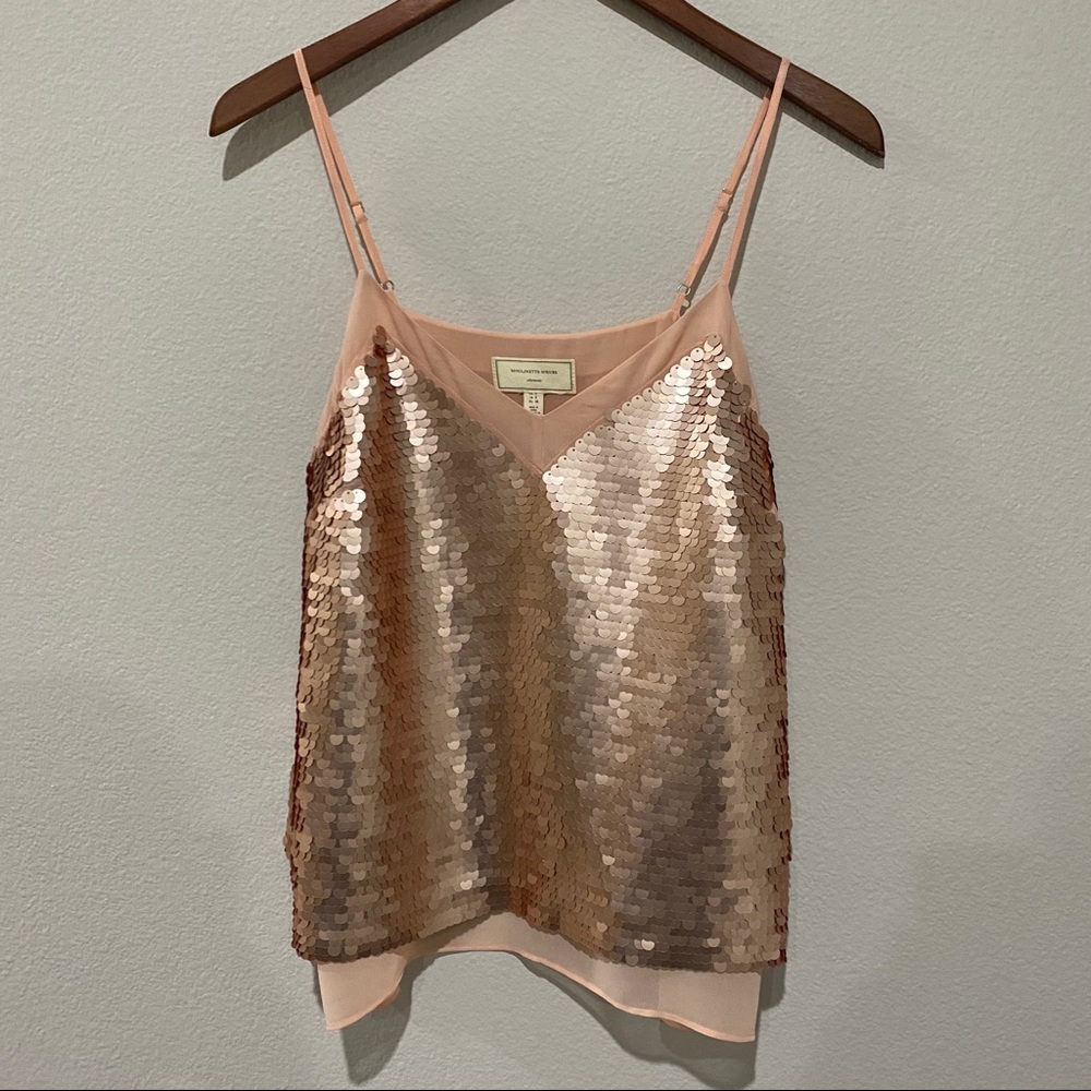 Anthropologie - Pink Sequin Camisole